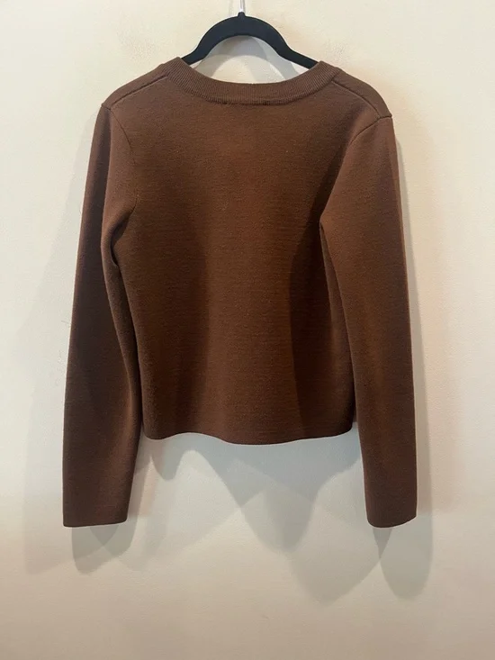 Sezane Jude Cardigan in Chestnut Brown, XS - Picture 6 of 6